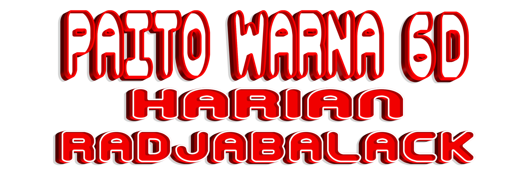 PAITO WARNA RADJABALACK 6D HARIAN